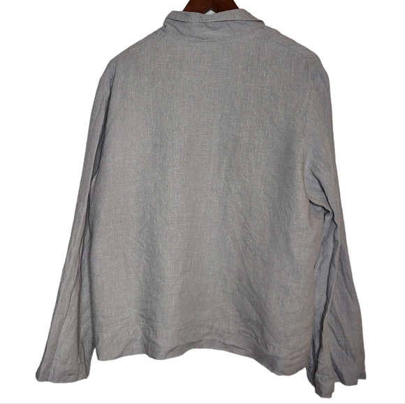 Bryn Walker linen open front grey cardigan - Picture 7 of 17